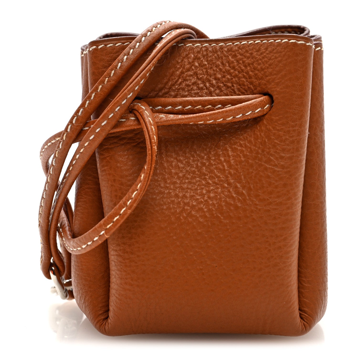 Hermes Taurillon Clemence Vespa Pouch Gold 1 of 9