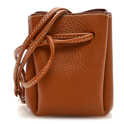 Hermes Taurillon Clemence Vespa Pouch Gold 1 of 9