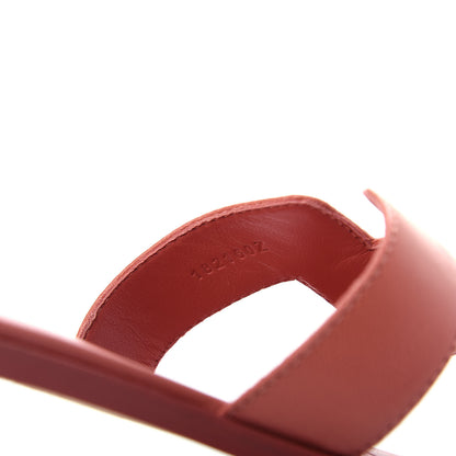Hermes Chevre Oran Sandals 37.5 Rouge Blush 10 of 11