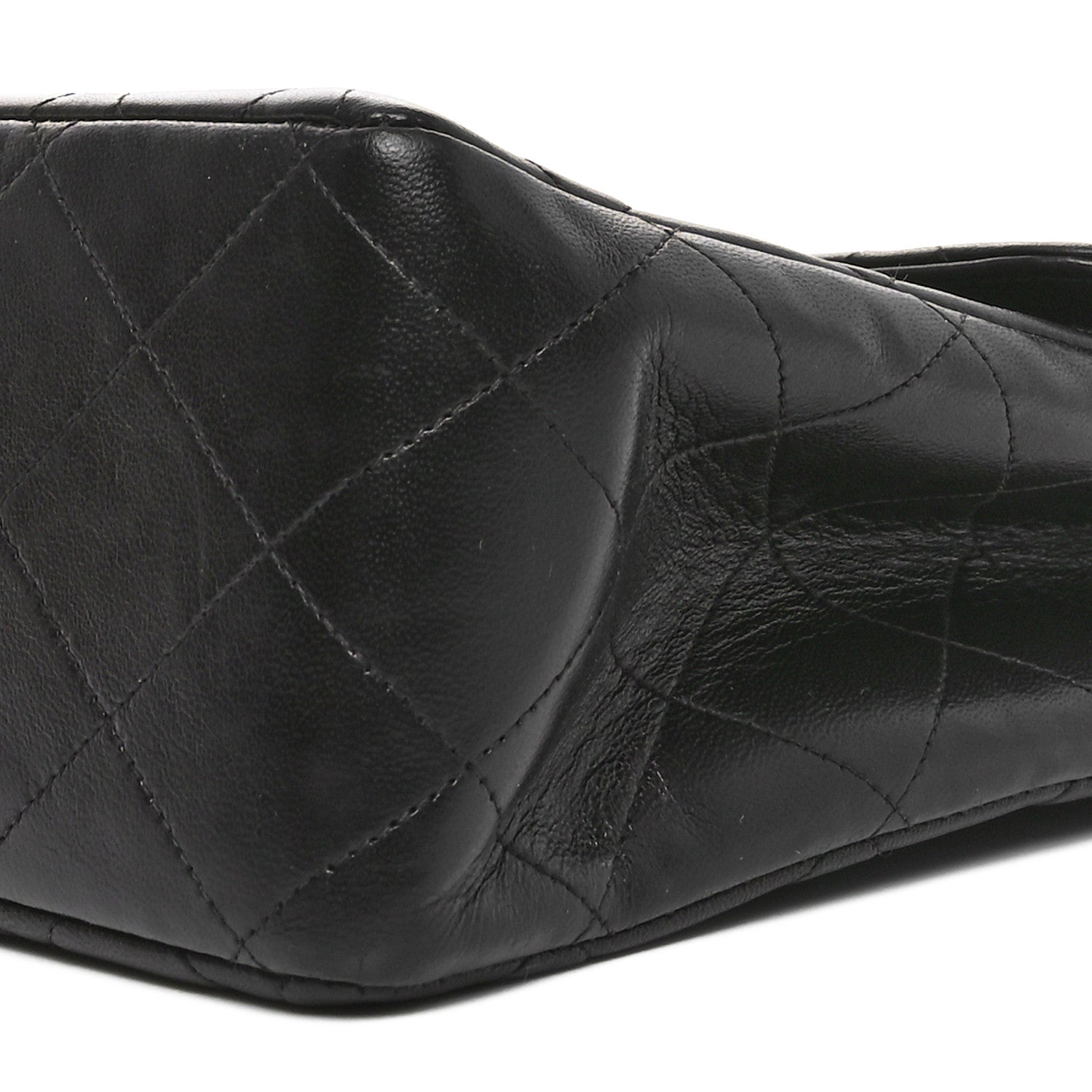 Chanel Lambskin Quilted XL Jumbo Single Flap Black 10 of 10