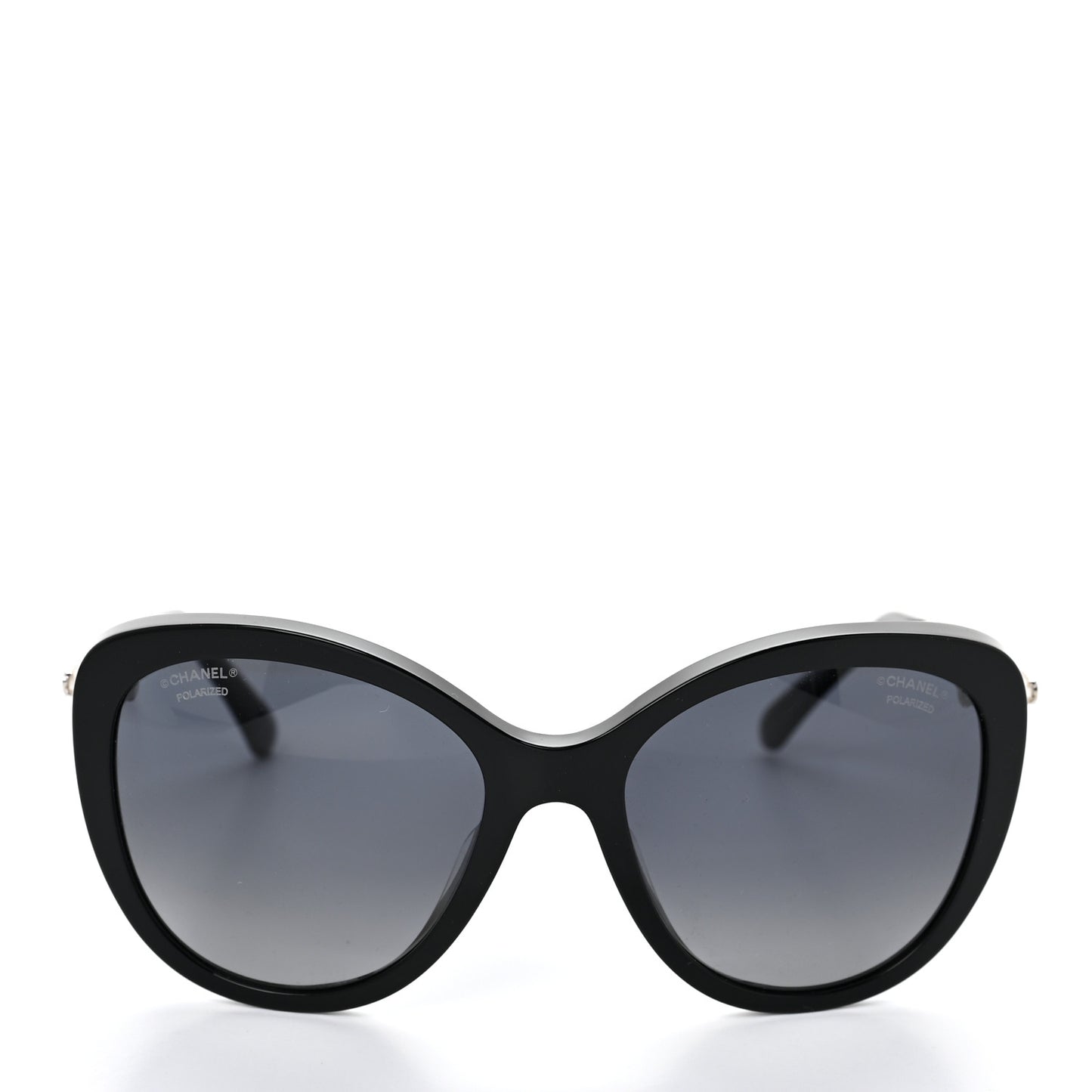 Acetate Polarized Butterfly Winter Pearl Sunglasses 5339-H-A Black