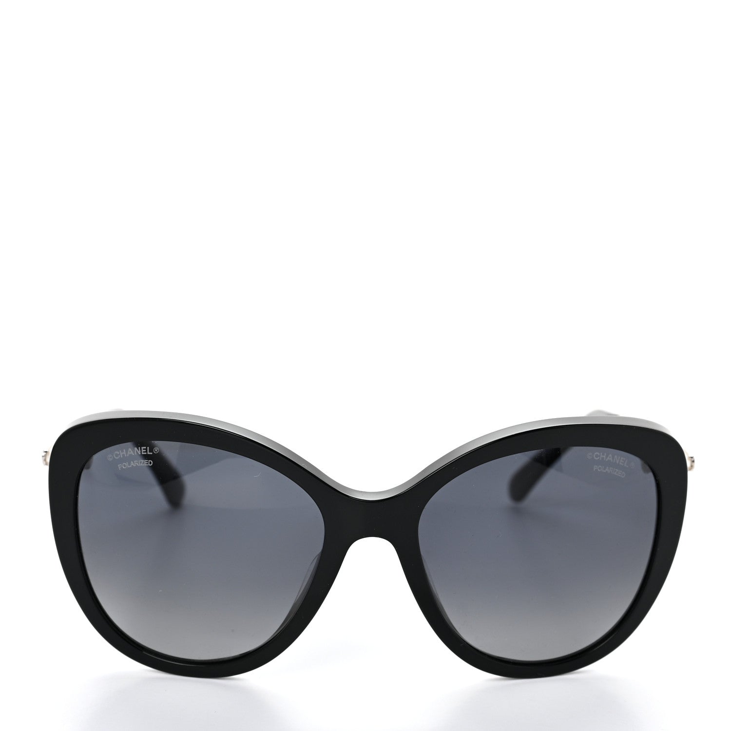Chanel Acetate Polarized Butterfly Winter Pearl Sunglasses 5339-H-A Black 2 of 7
