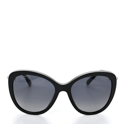 Chanel Acetate Polarized Butterfly Winter Pearl Sunglasses 5339-H-A Black 2 of 7
