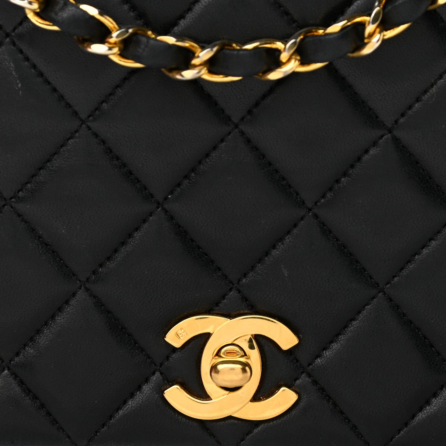 Chanel Lambskin Quilted Small Single Flap Black 9 of 13
