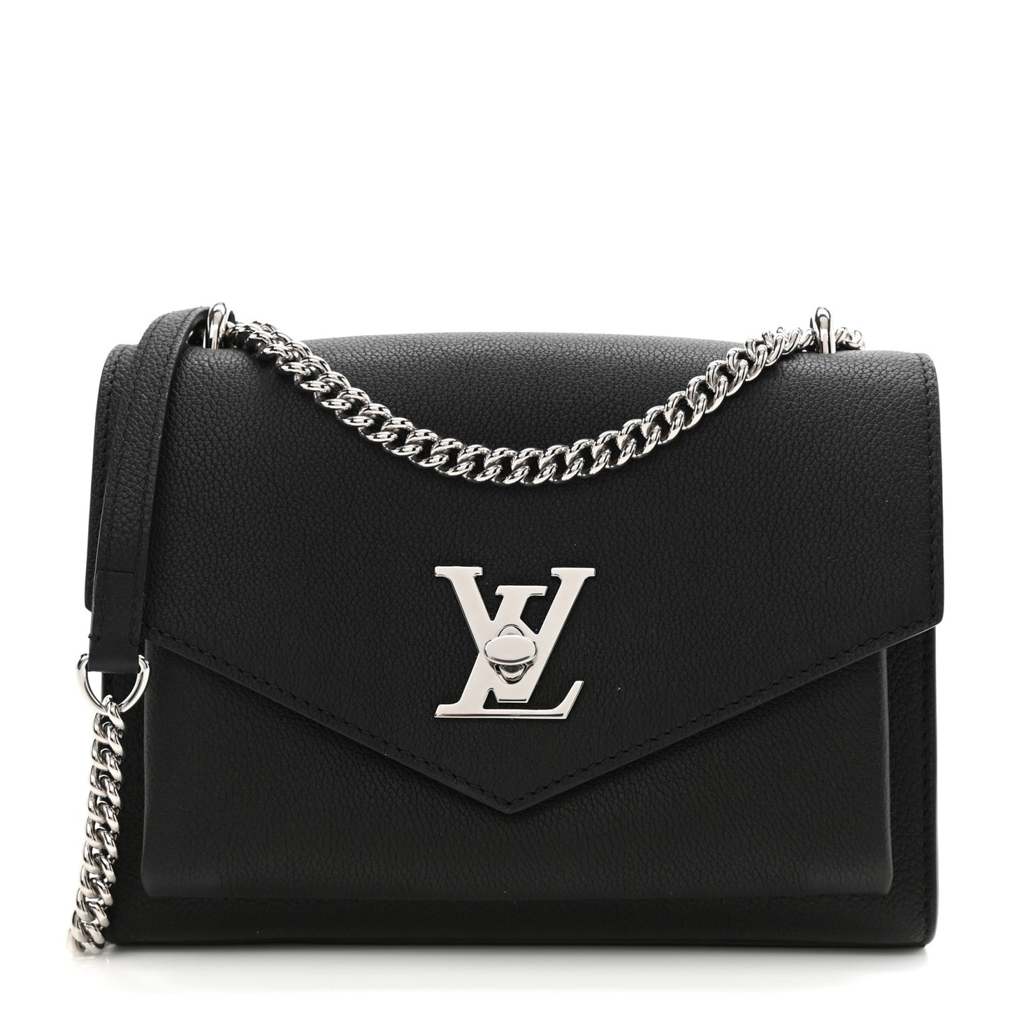 Soft Calfskin Mylockme Chain Bag BB Black