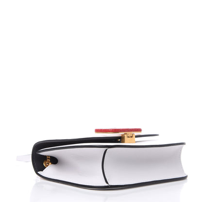 Valentino Garavani Smooth Calfskin Small VLock Shoulder Bag Bianco Ottico Rouge Pur 4 of 8