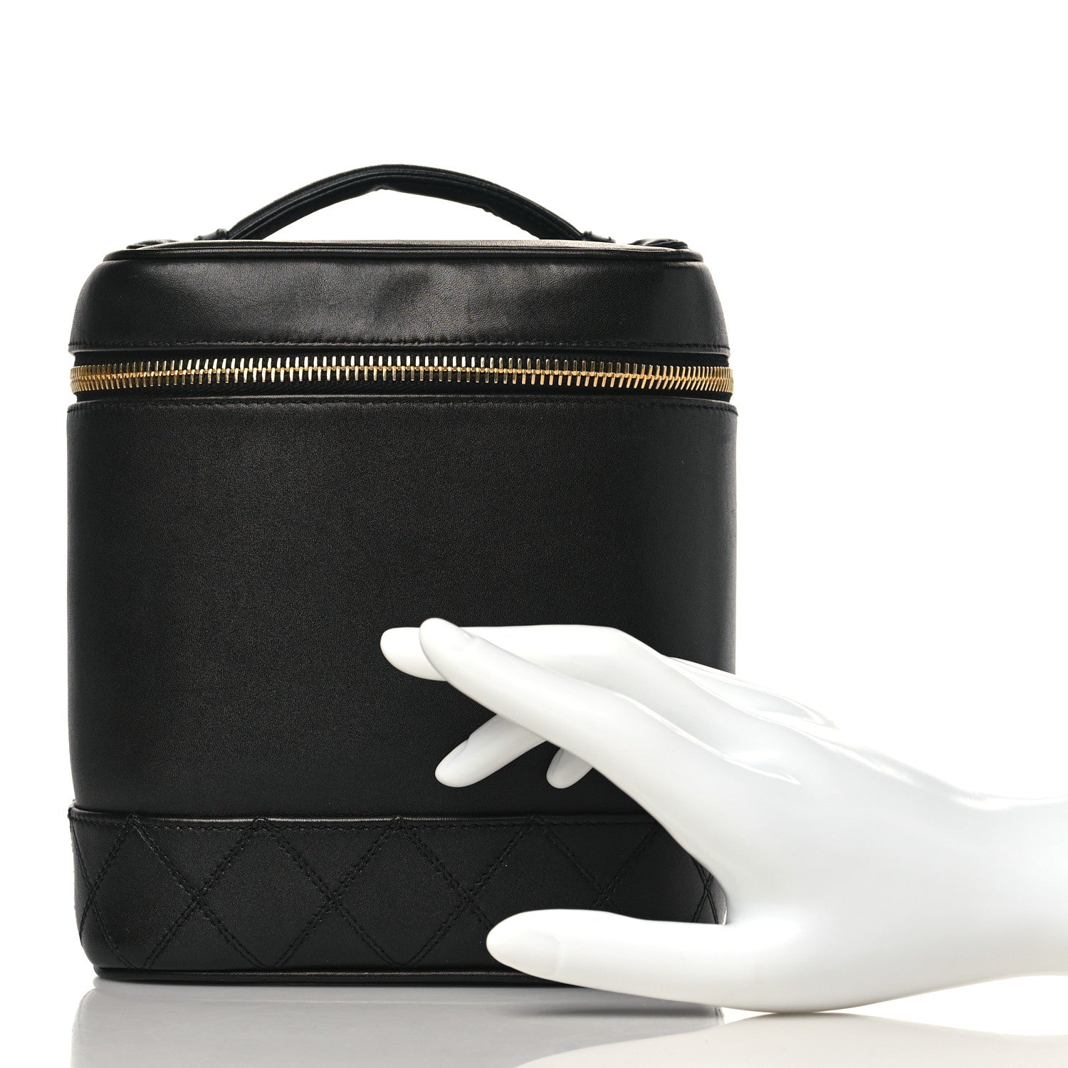 Chanel Lambskin Vanity Cosmetic Case Black 2 of 11
