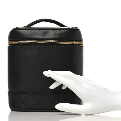 Chanel Lambskin Vanity Cosmetic Case Black 2 of 11