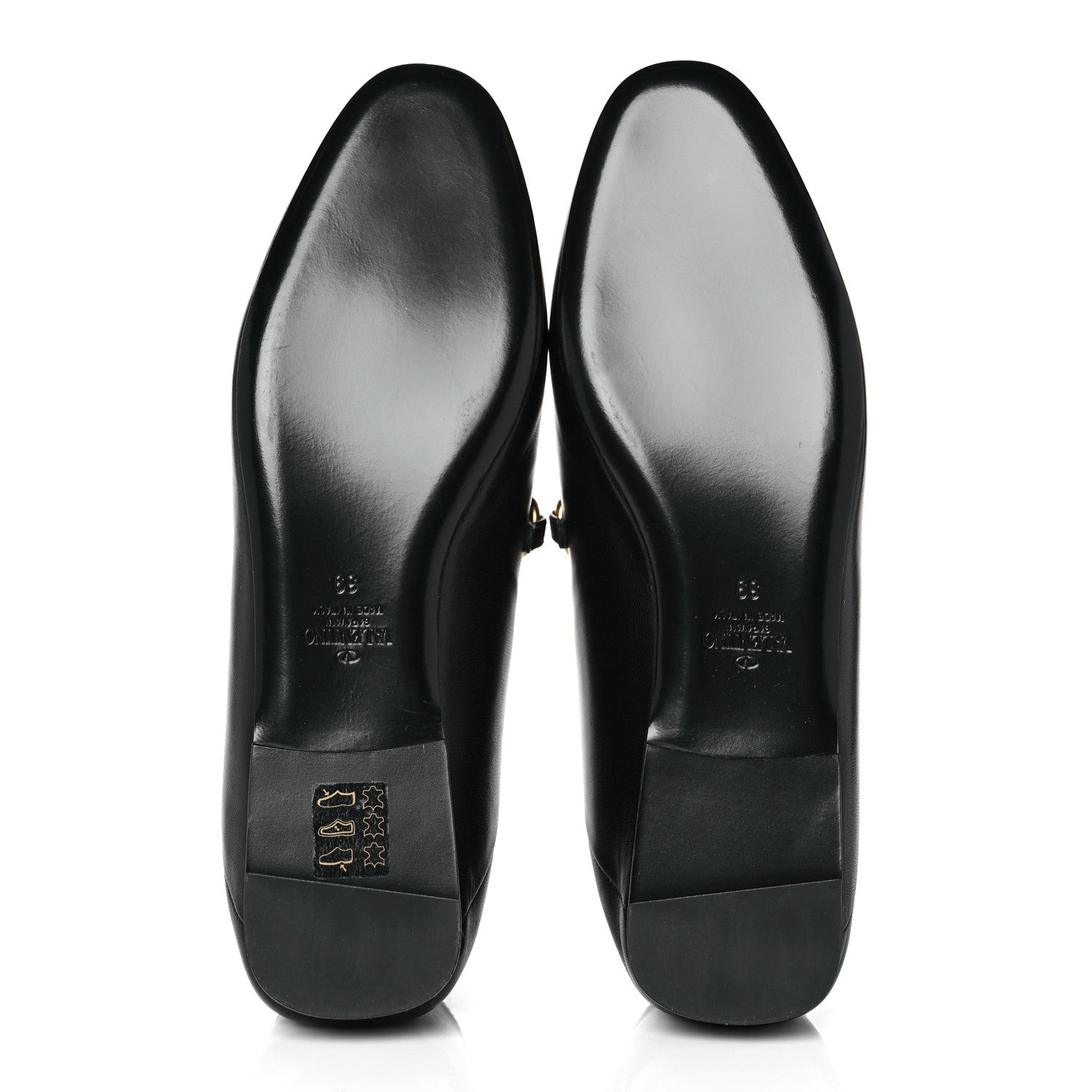 Valentino Garavani Nappa Stud Sign Loafers 39 Black 5 of 9