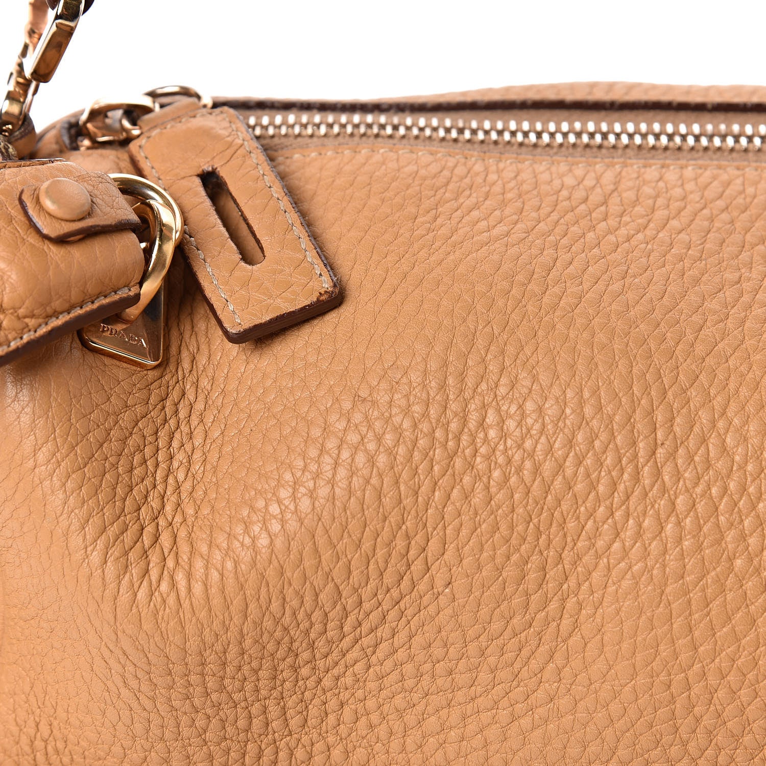 Prada Vitello Daino Shoulder Bag Sabbia 8 of 17