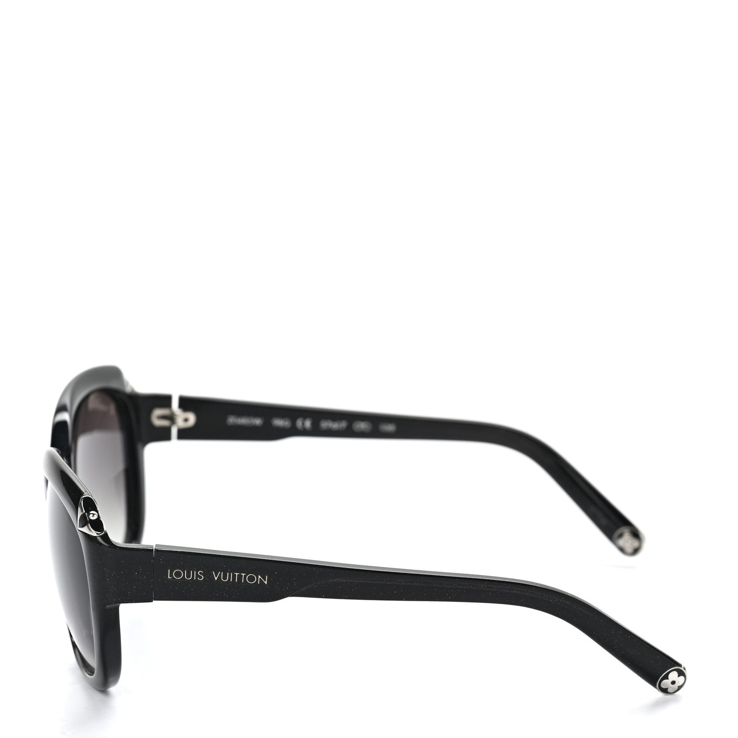 Louis Vuitton Acetate Hortensia Sunglasses Z0485W Black Glitter 3 of 6