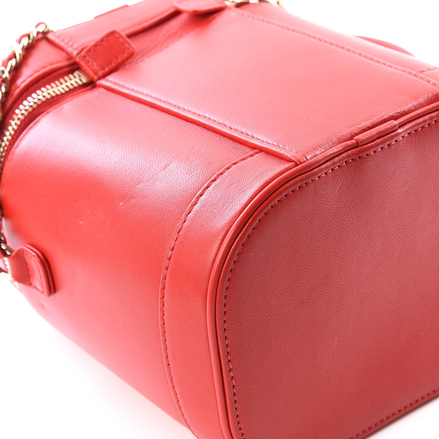 Lambskin Timeless Vanity Cosmetic Case Red