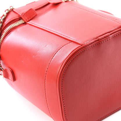Chanel Lambskin Timeless Vanity Cosmetic Case Red 7 of 13