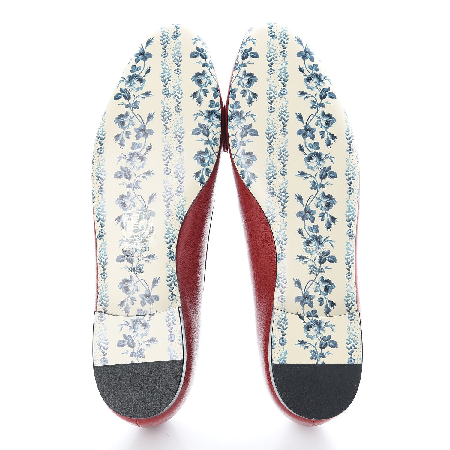 Gucci Malaga Kid Elaphe Yva Ballet Flats 38.5 Hibiscus Red 6 of 8