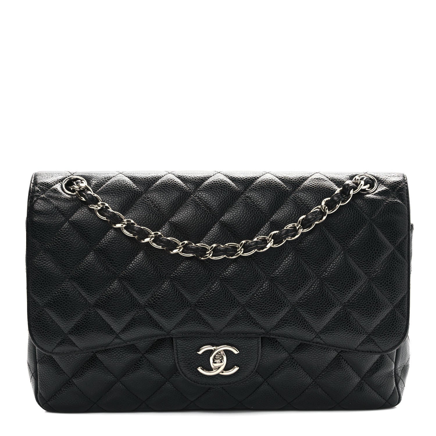Chanel Caviar Quilted Jumbo Double Flap Black 1 of 15