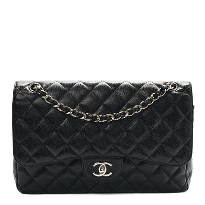 Chanel Caviar Quilted Jumbo Double Flap Black 1 of 15