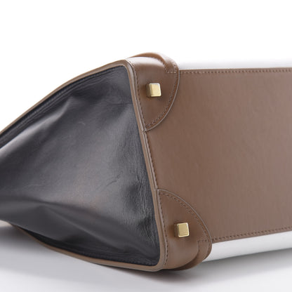 Celine Smooth Calfskin Mini Tri-Color Luggage White 6 of 13