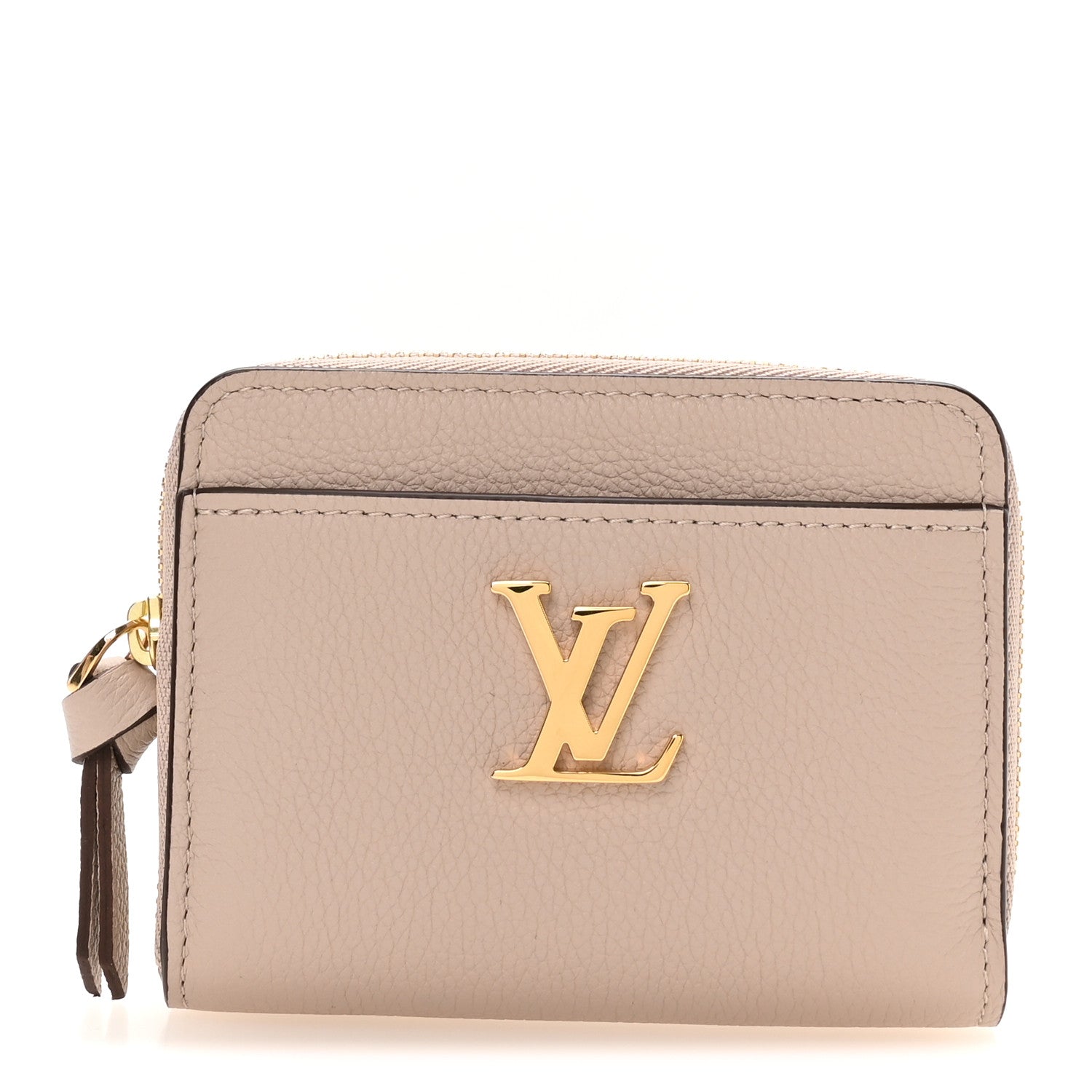 Louis Vuitton Calfskin Lockme Zippy Coin Purse Greige 1 of 8
