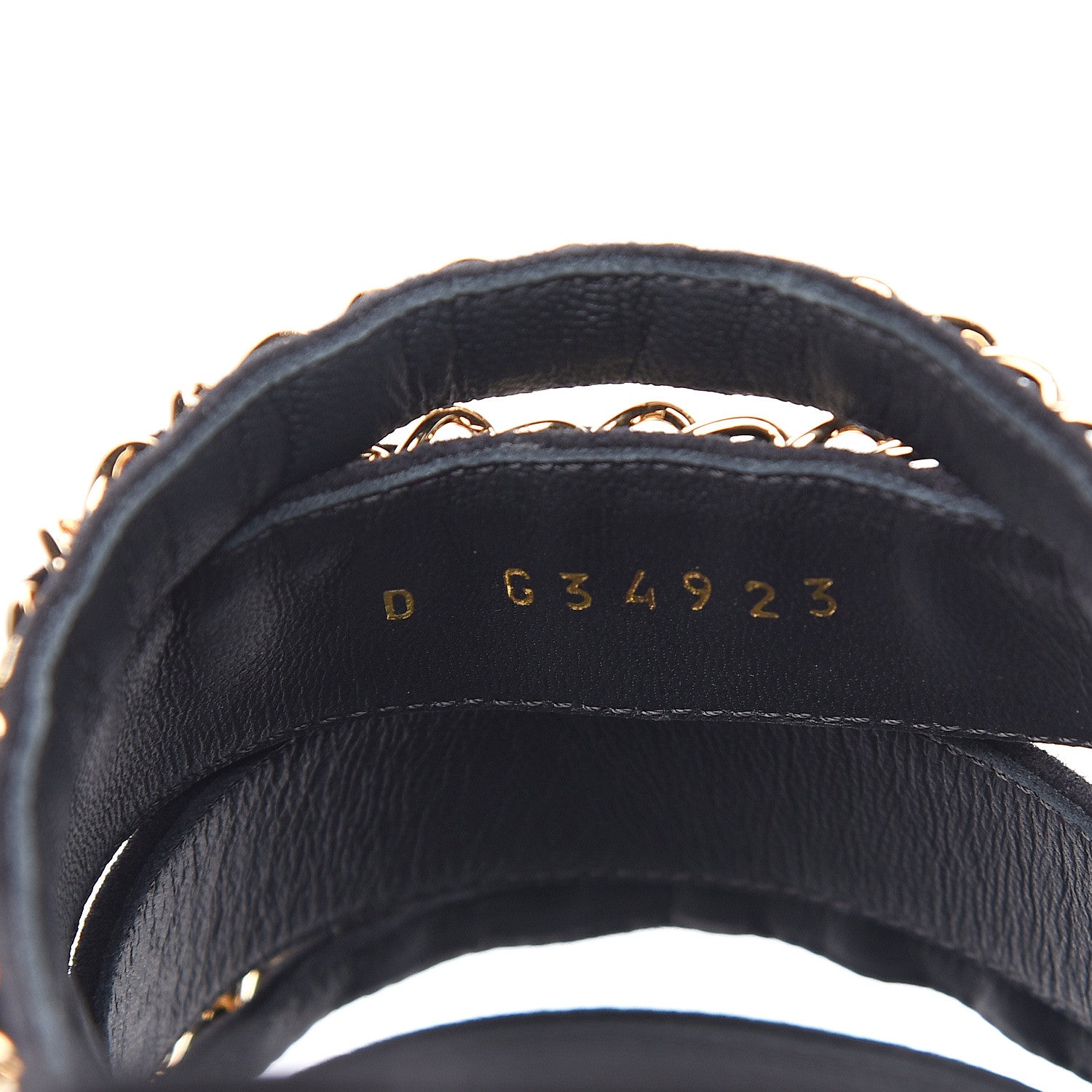 Chanel Kid Suede Chain CC Slide Flat Sandals 37 Black 6 of 9