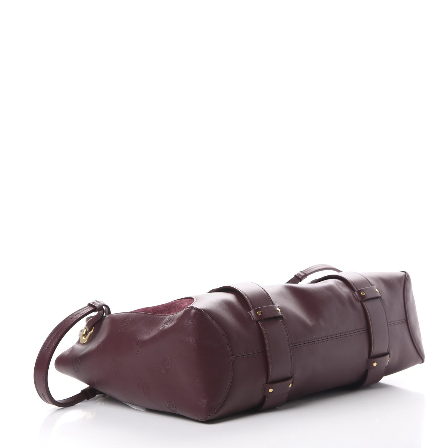 Chloe Smooth Calfskin Embossed Tao Zipped Tote Burnt Brown 3 of 11