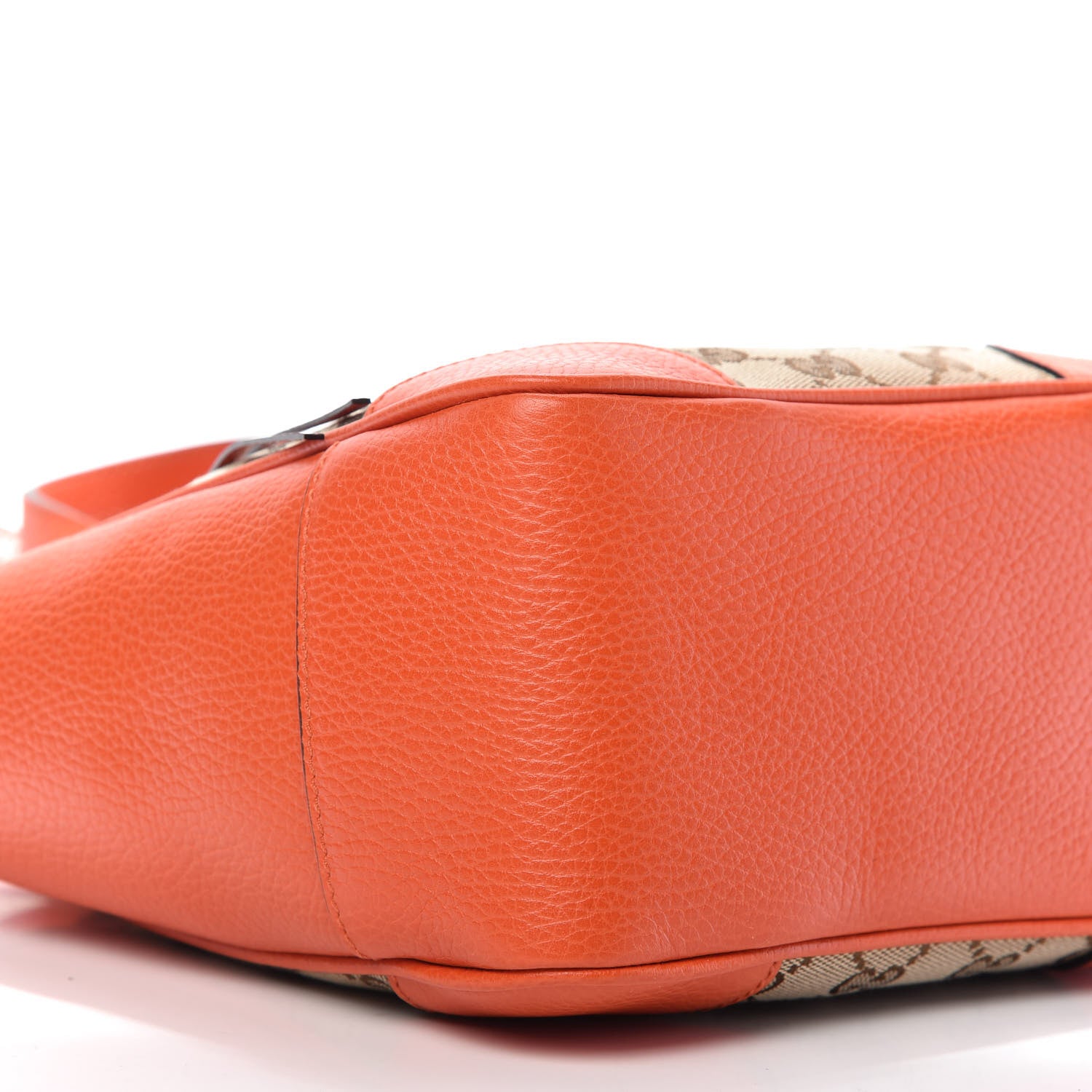 Gucci Monogram Dollar Calfskin Small Bree Tote Beige Ebony Sun Orange 6 of 9
