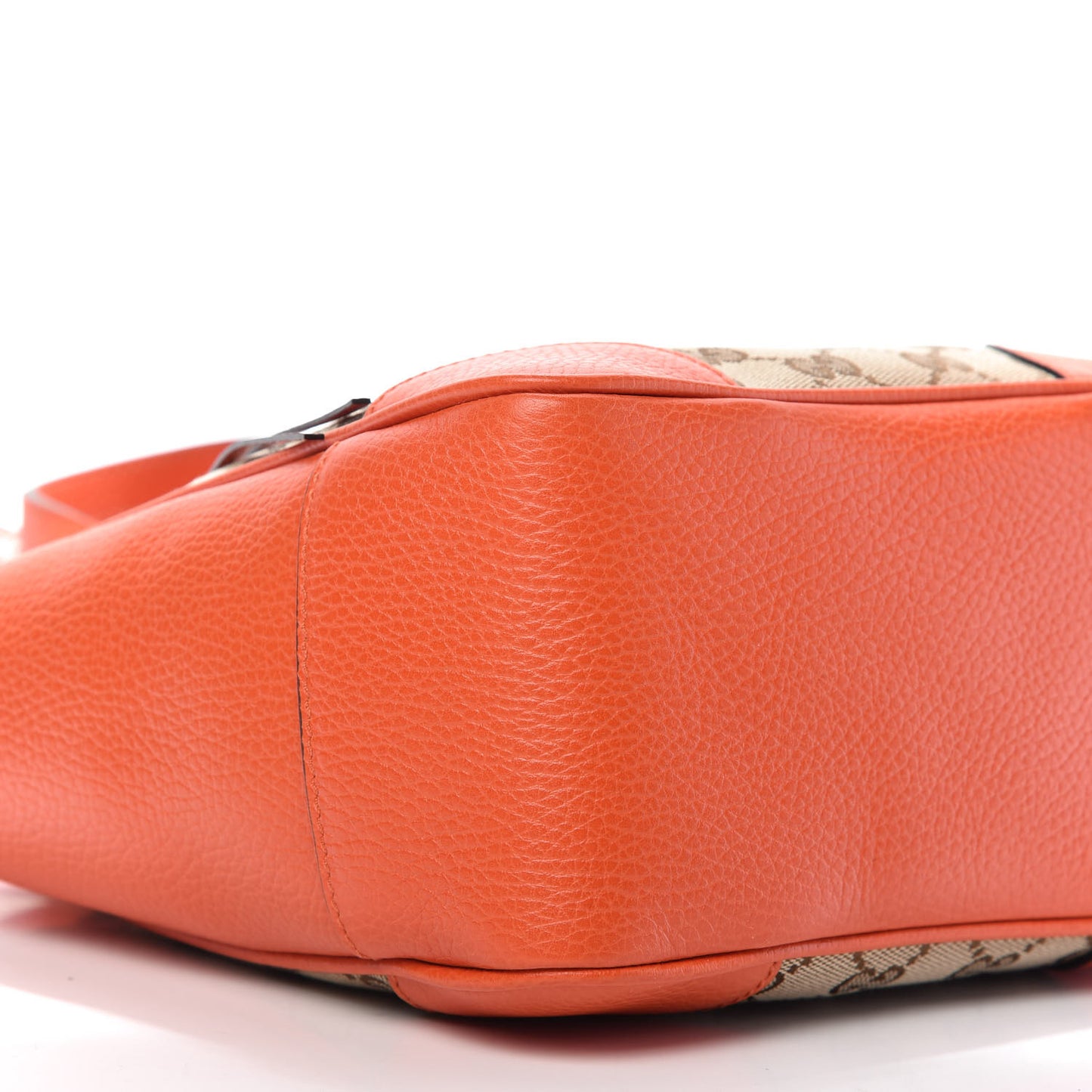 Monogram Dollar Calfskin Small Bree Tote Beige Ebony Sun Orange