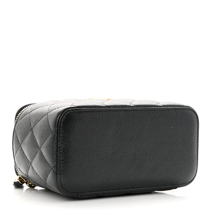 Chanel Shiny Caviar Quilted Pick Me Up Vanity Case Black 4 of 17