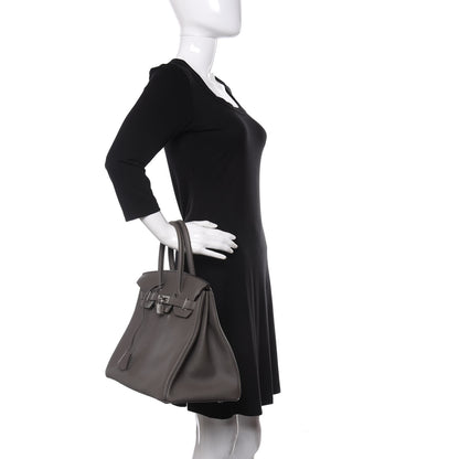 Hermes Togo Birkin 35 Etain 2 of 37