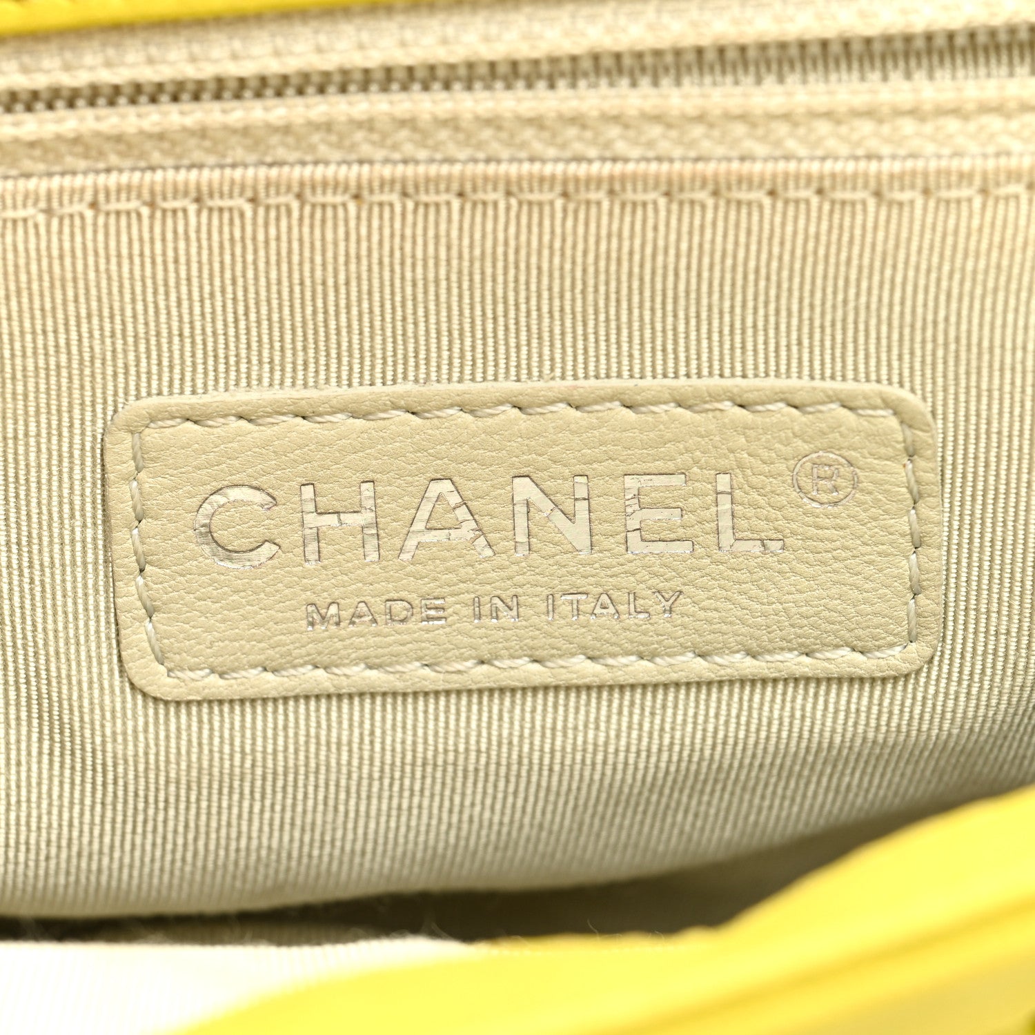 Chanel Washed Lambskin Quilted Mini Chain Around Flap Yellow 6 of 10