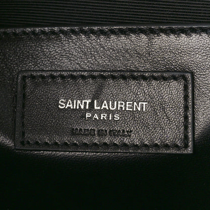 Saint Laurent Grain De Poudre Large Classic Monogram Kate Satchel Black 6 of 9