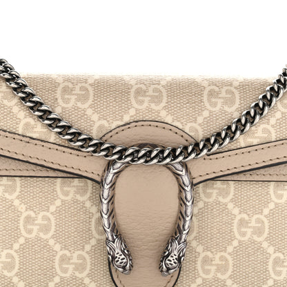 Gucci GG Supreme Monogram Textured Dollar Calfskin Super Mini Dionysus Shoulder Bag Beige Mystic White Oatmeal 7 of 12
