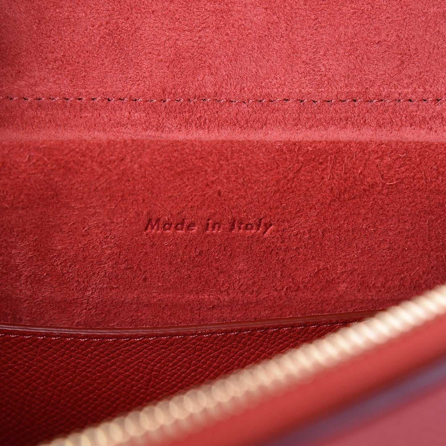 Baby Grained Calfskin Micro Belt Bag Coquelicot