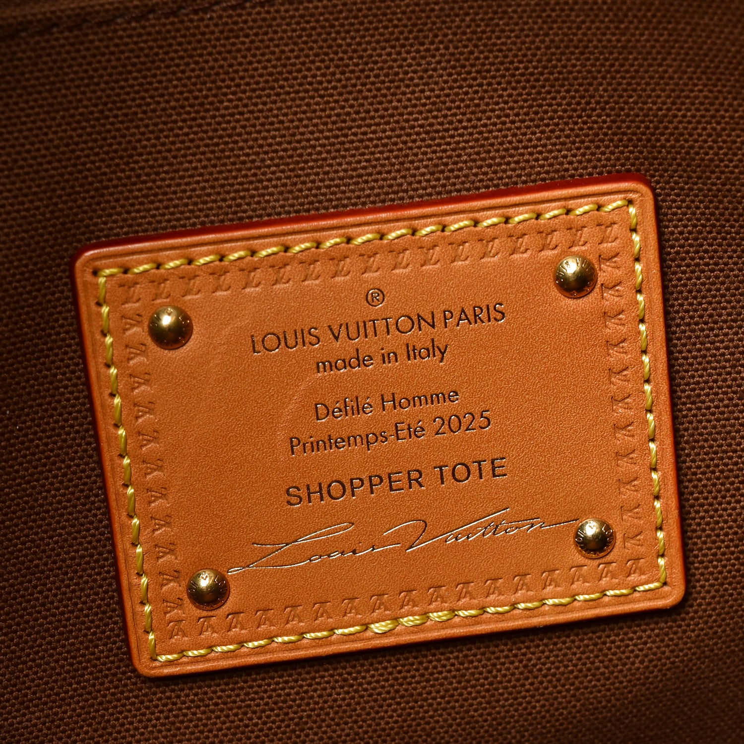 Louis Vuitton Calfskin Monogram Shopper Tote MM 6 of 9