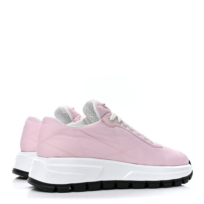 Prada Re-Nylon Piuma Metal Triangle Logo Quilted 45mm Sneakers 40 Alabastro 5 of 11