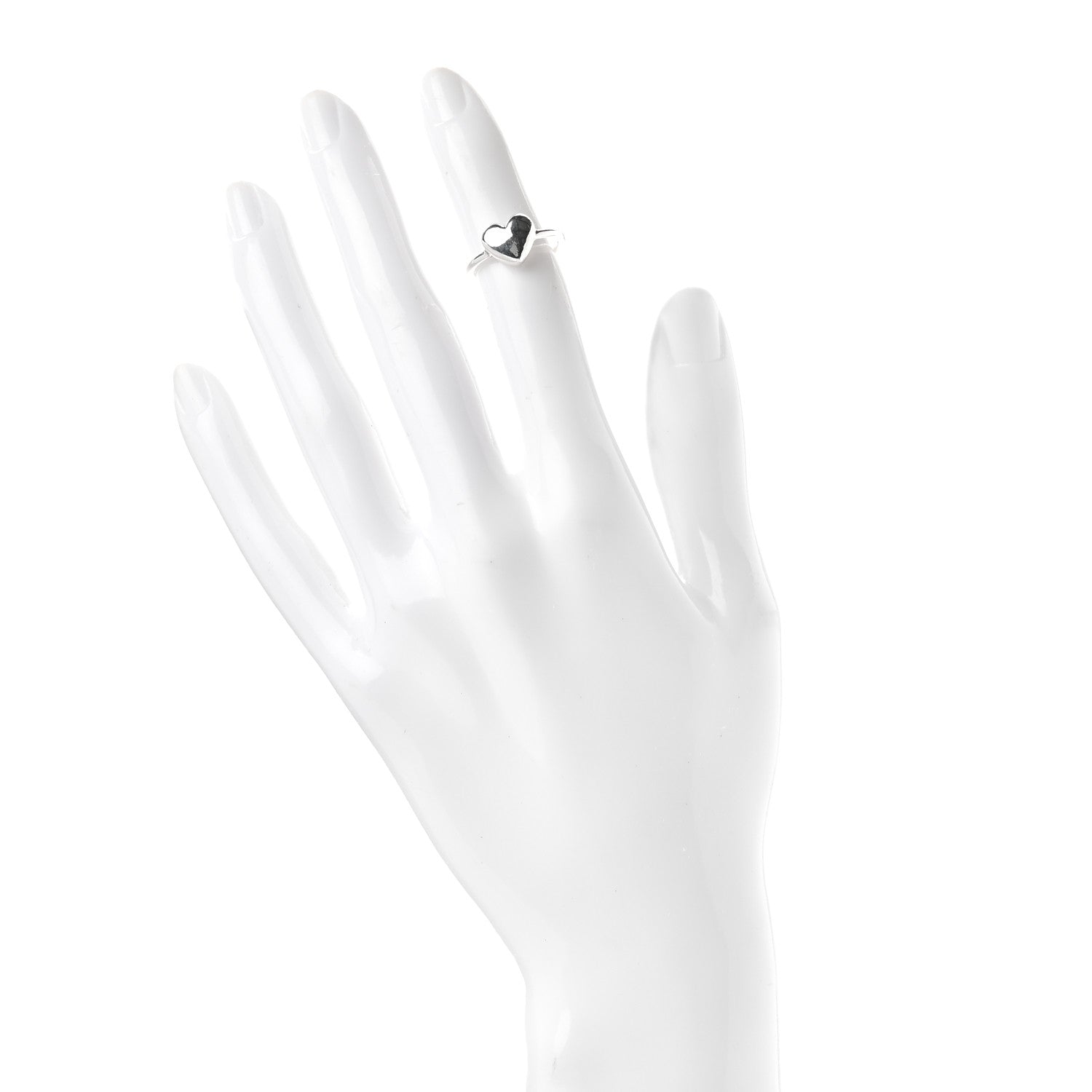 Tiffany Sterling Silver Heart Puff Ring 46 3.75 2 of 4