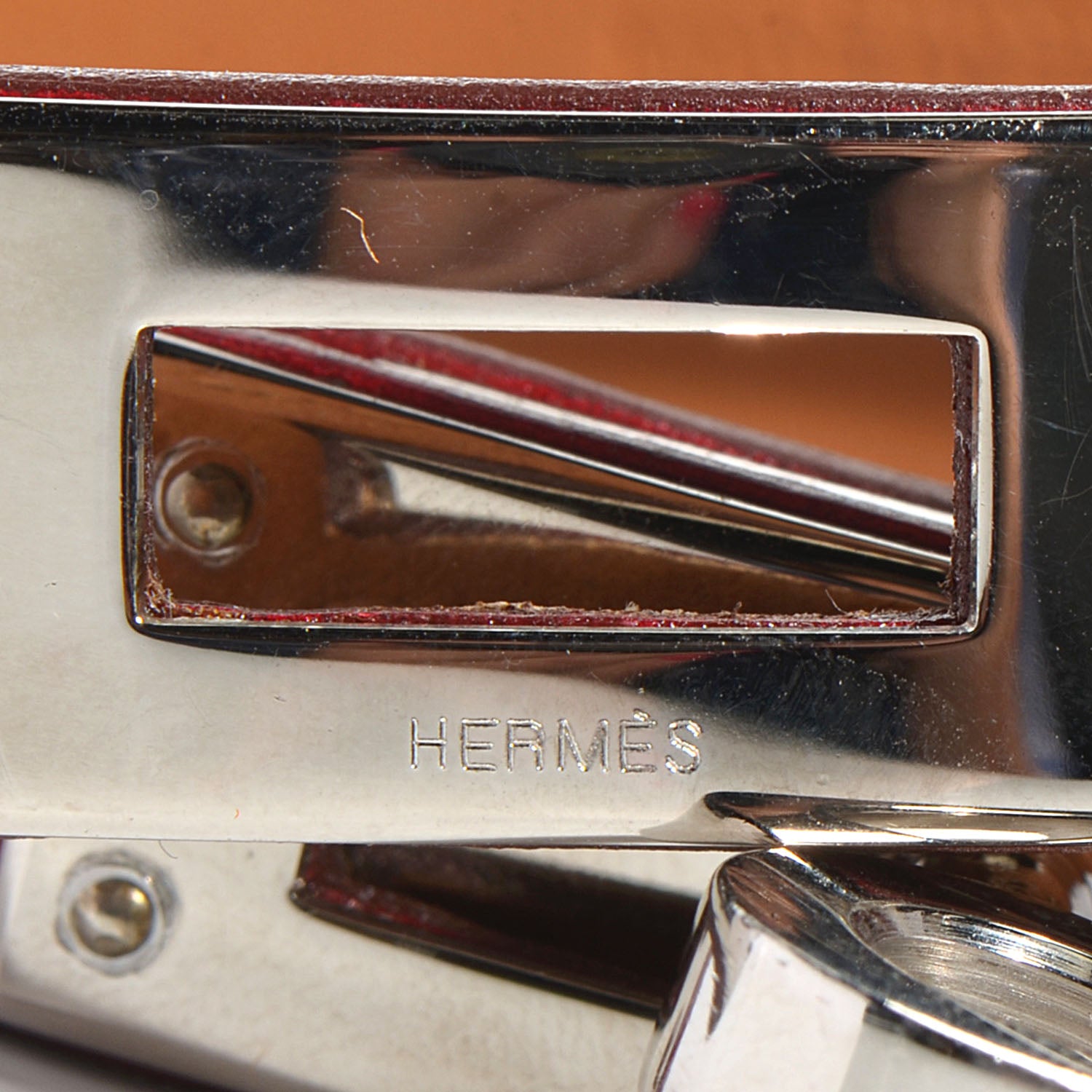 Hermes Tadelakt Kelly Double Tour Bracelet Small Rubis 3 of 7