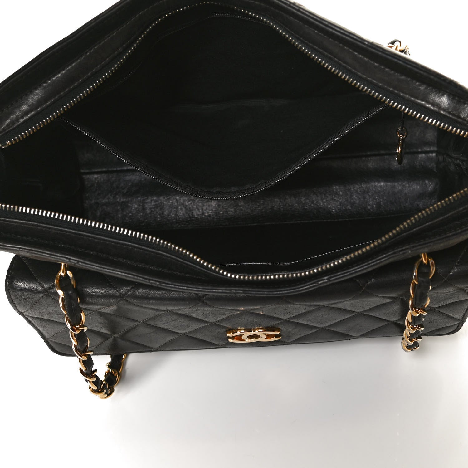 Chanel Lambskin Quilted Flap Shoulder Bag Black 4 of 10