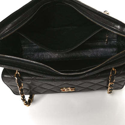 Chanel Lambskin Quilted Flap Shoulder Bag Black 4 of 10