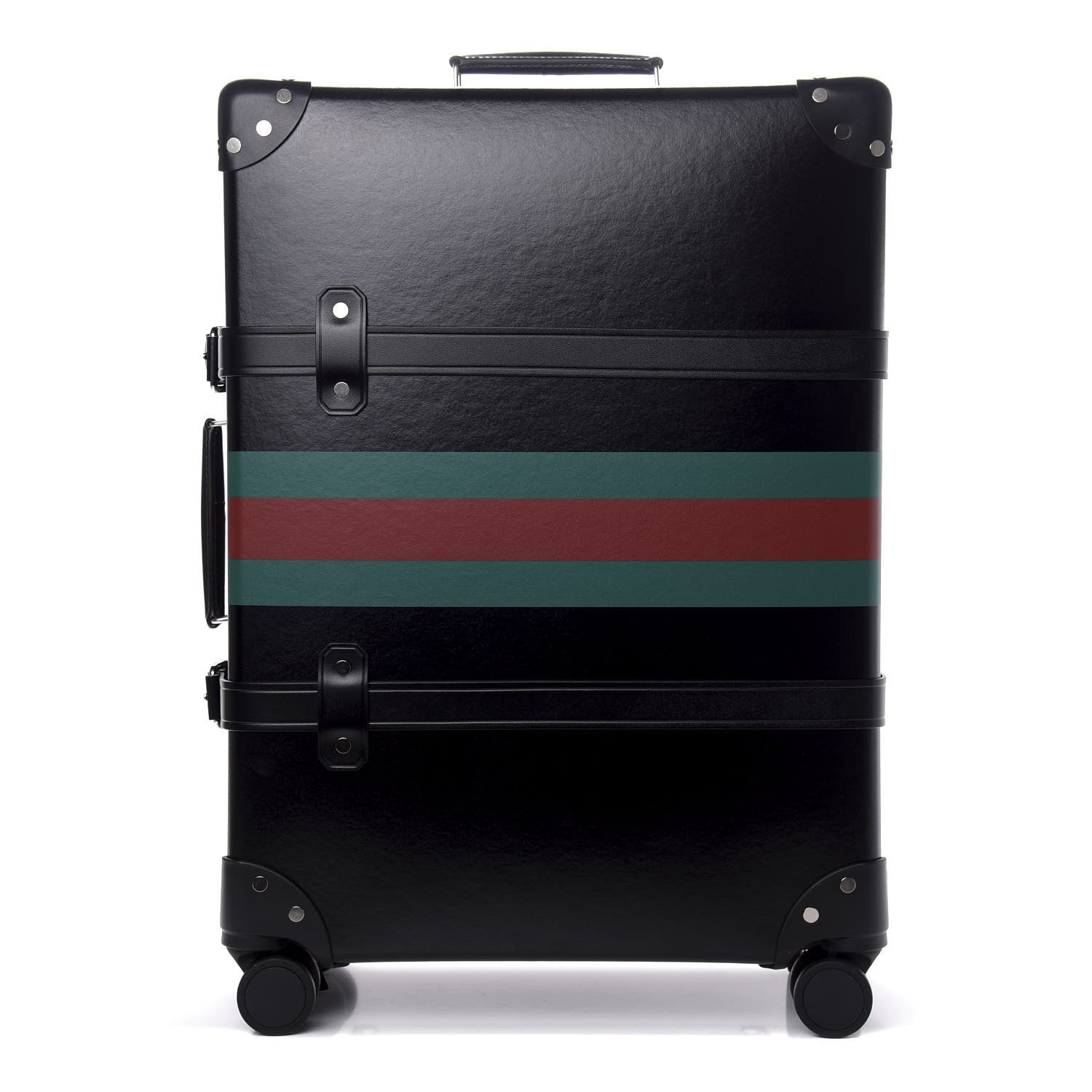 Gucci Calfskin Web Globe-Trotter Carry-On Black 1 of 15