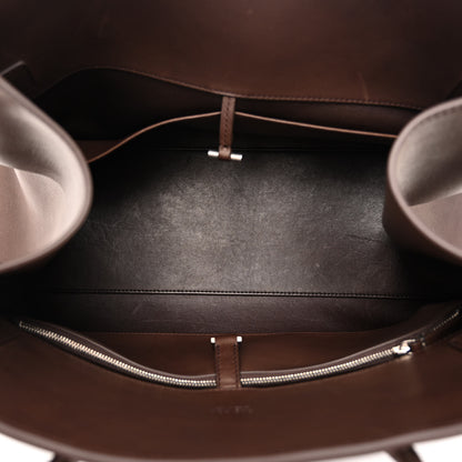 The Row Polished Saddle Calfskin EW Margaux Dark Chocolate 5 of 9