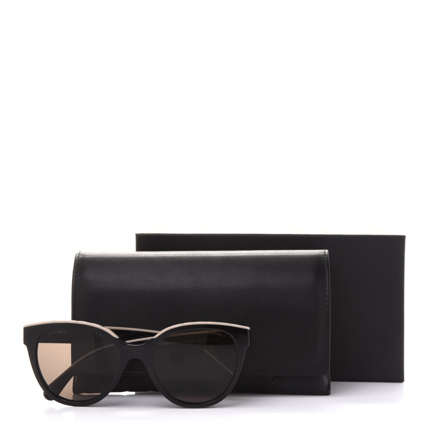 Chanel Acetate CC Butterfly Sunglasses 5414 Black Beige 9 of 9