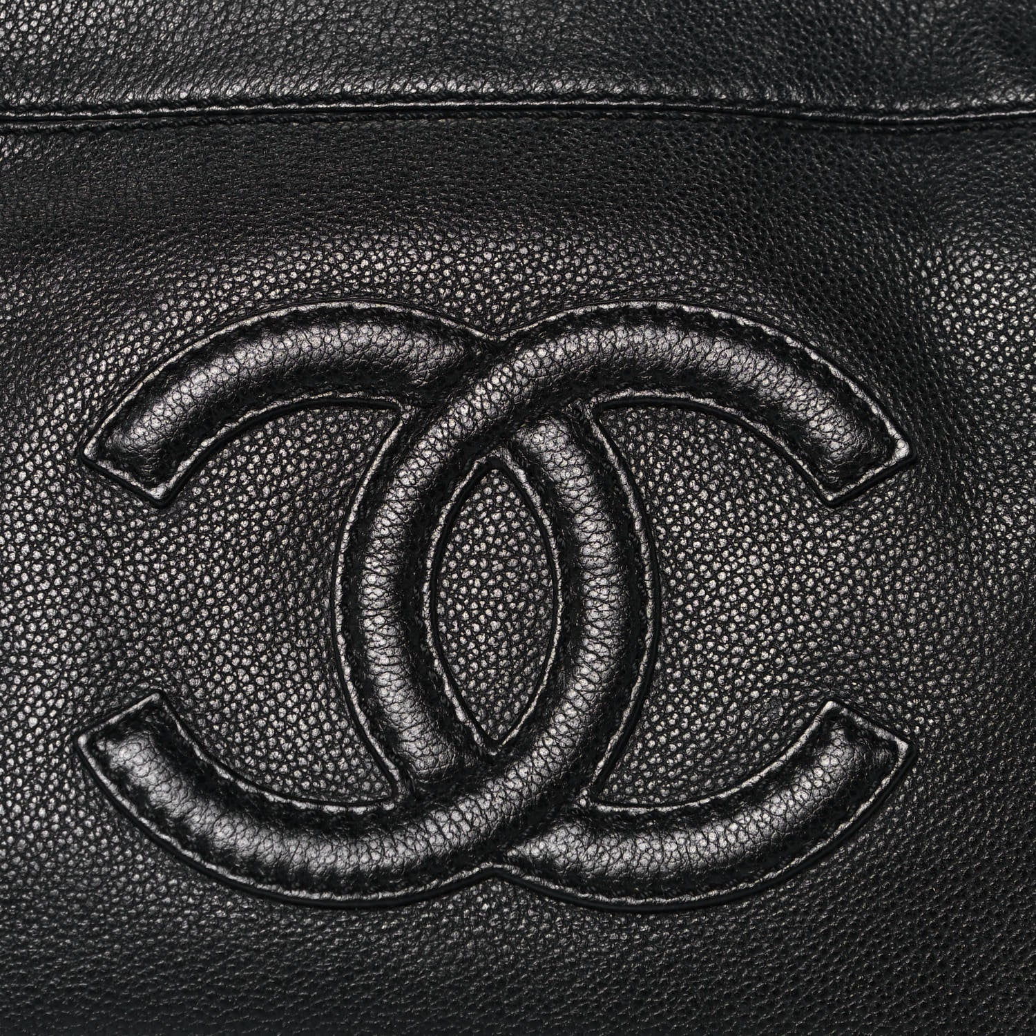 Chanel Grained Calfskin CC Shoulder Bag Black 7 of 11