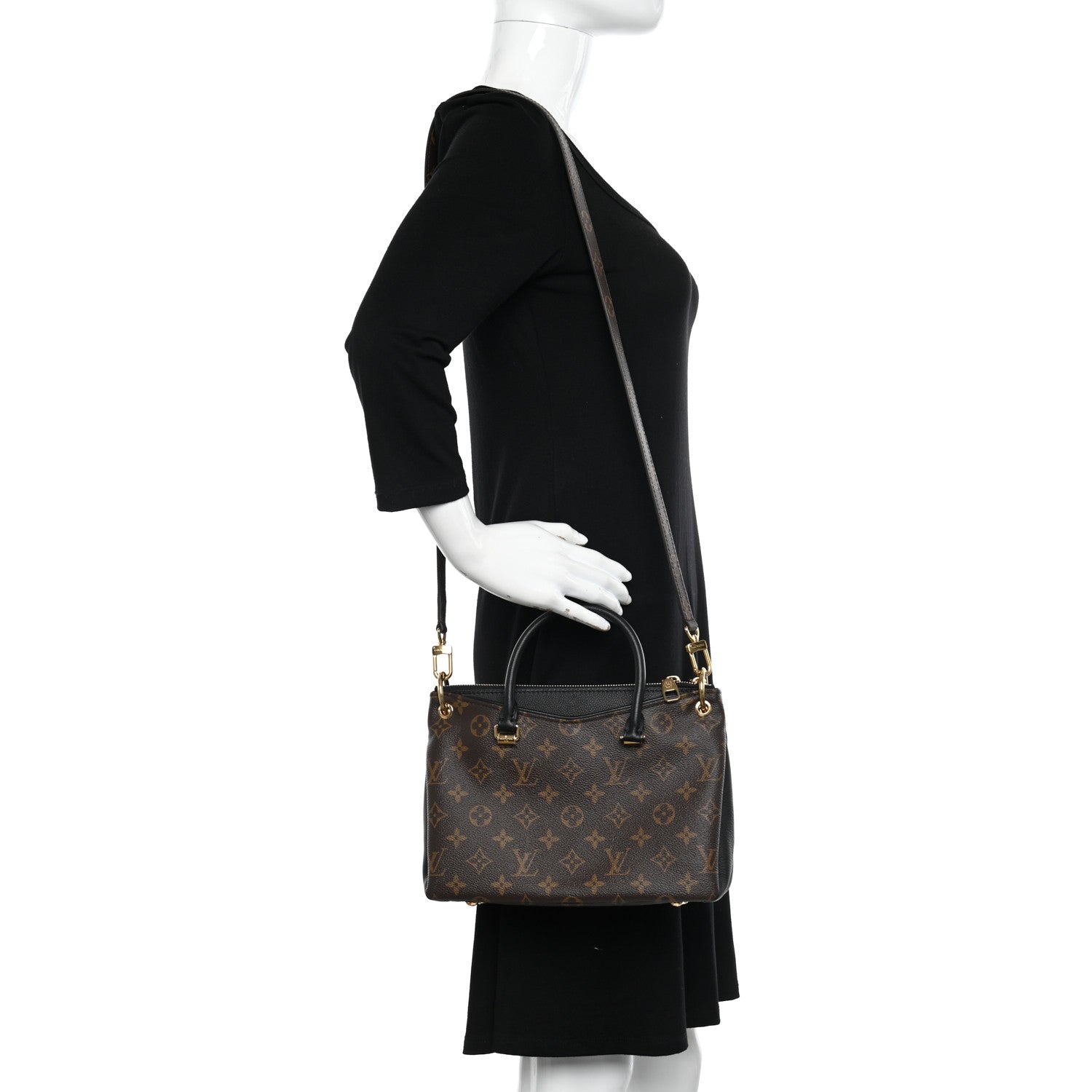 Louis Vuitton Monogram Pallas Full BB Black 2 of 9
