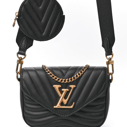 Louis Vuitton Calfskin New Wave Multi Pochette Black 7 of 10