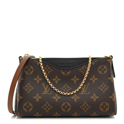 Louis Vuitton Monogram Pallas Clutch Black 1 of 11