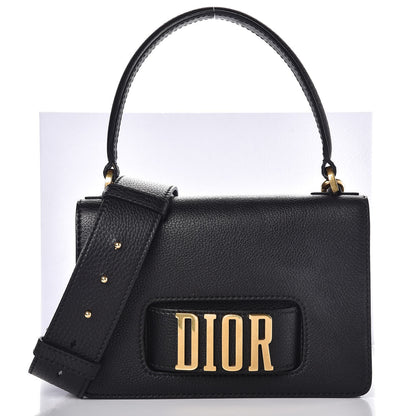 Christian Dior Grained Calfskin Dio(r)evolution Top Handle Flap Bag Black 8 of 8
