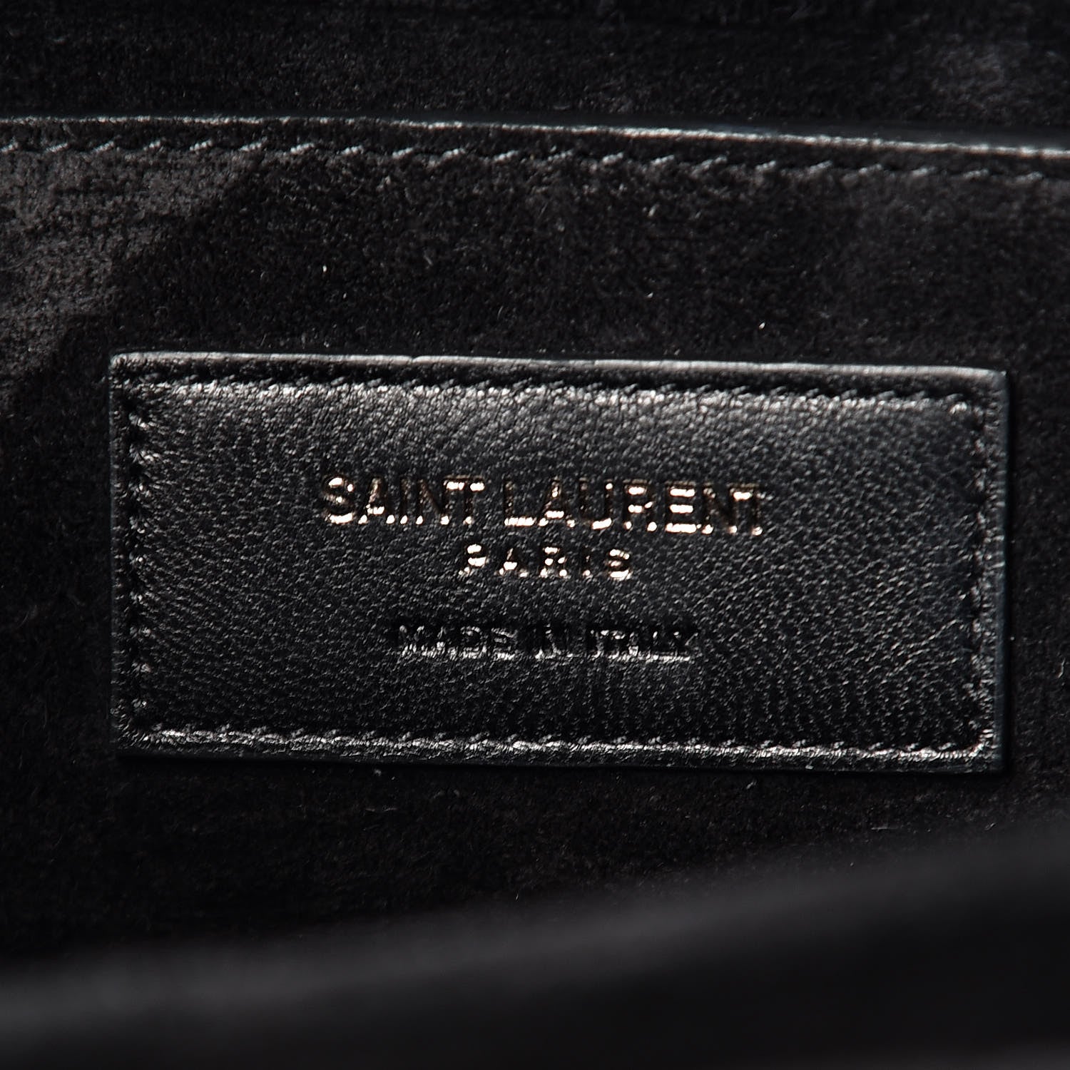 Saint Laurent Calfskin Crocodile Embossed Medium Bellechasse Satchel Black 7 of 9