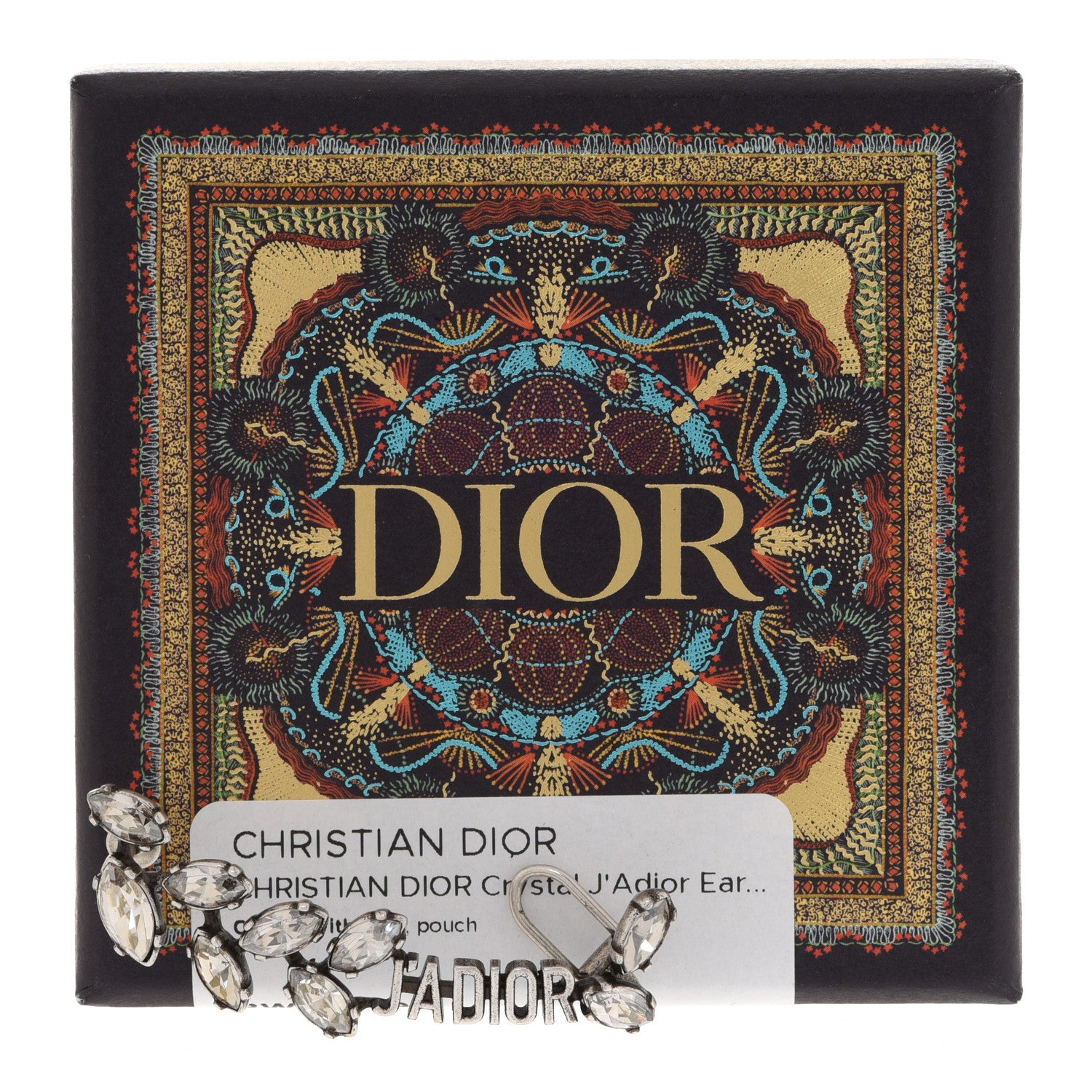 Christian Dior Metal Crystal J'Adior Laurier Ear Cuff Silver 6 of 6