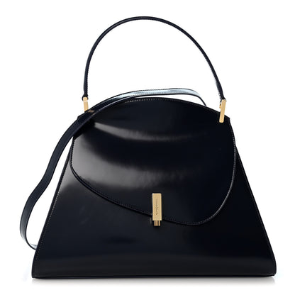 Salvatore Ferragamo Brushed Calfskin Medium Prisma Shoulder Bag Midnight 1 of 12
