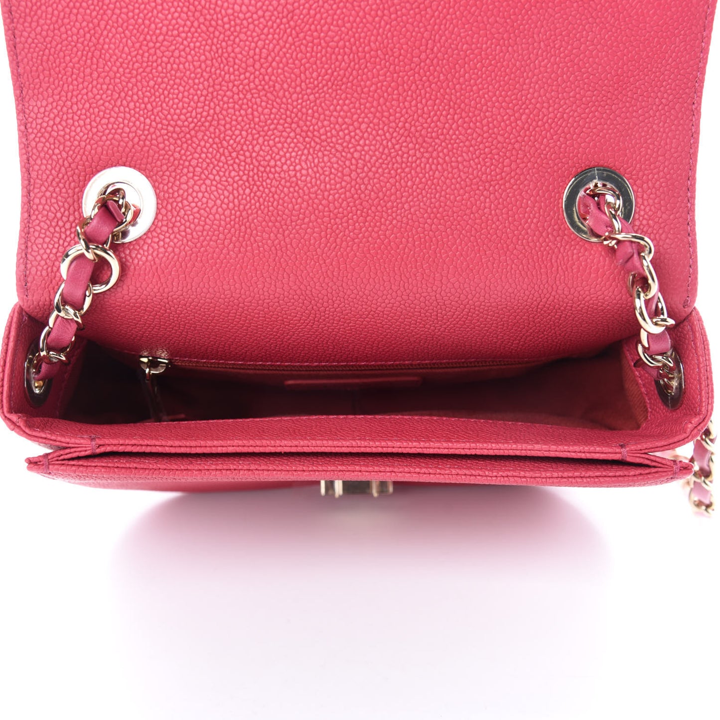 Grained Calfskin Quilted Small Cuba Top Handle Flap Pink